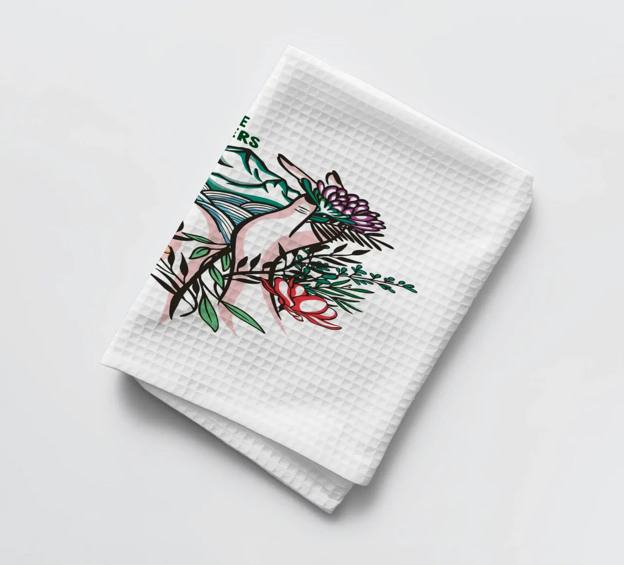Finde mich, wo die Wildblumen sind Geschirrtuch von easternspringco