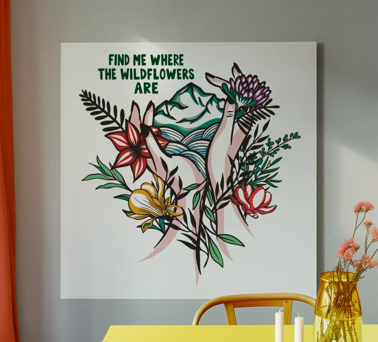 Trouvez-moi où sont les fleurs sauvages toile de easternspringco