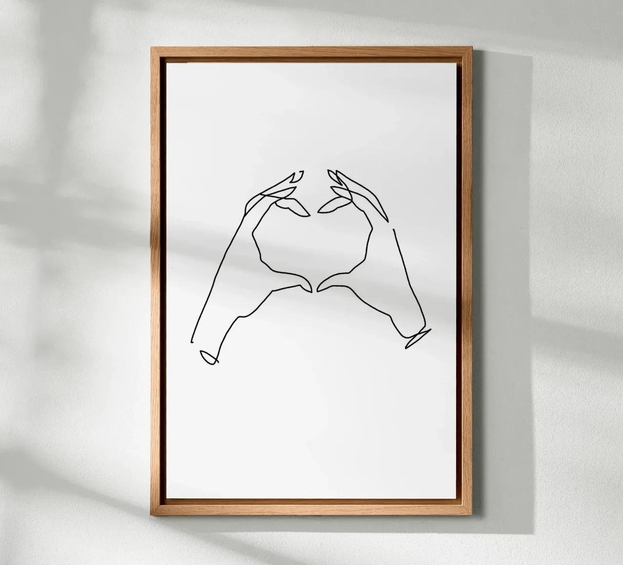 Oneline Heart tela con Cornice a cassetta da KRUTH DESIGN