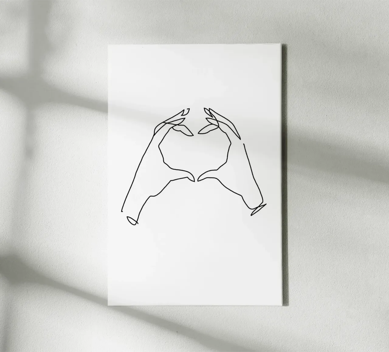Oneline Heart tela con Cornice a cassetta da KRUTH DESIGN