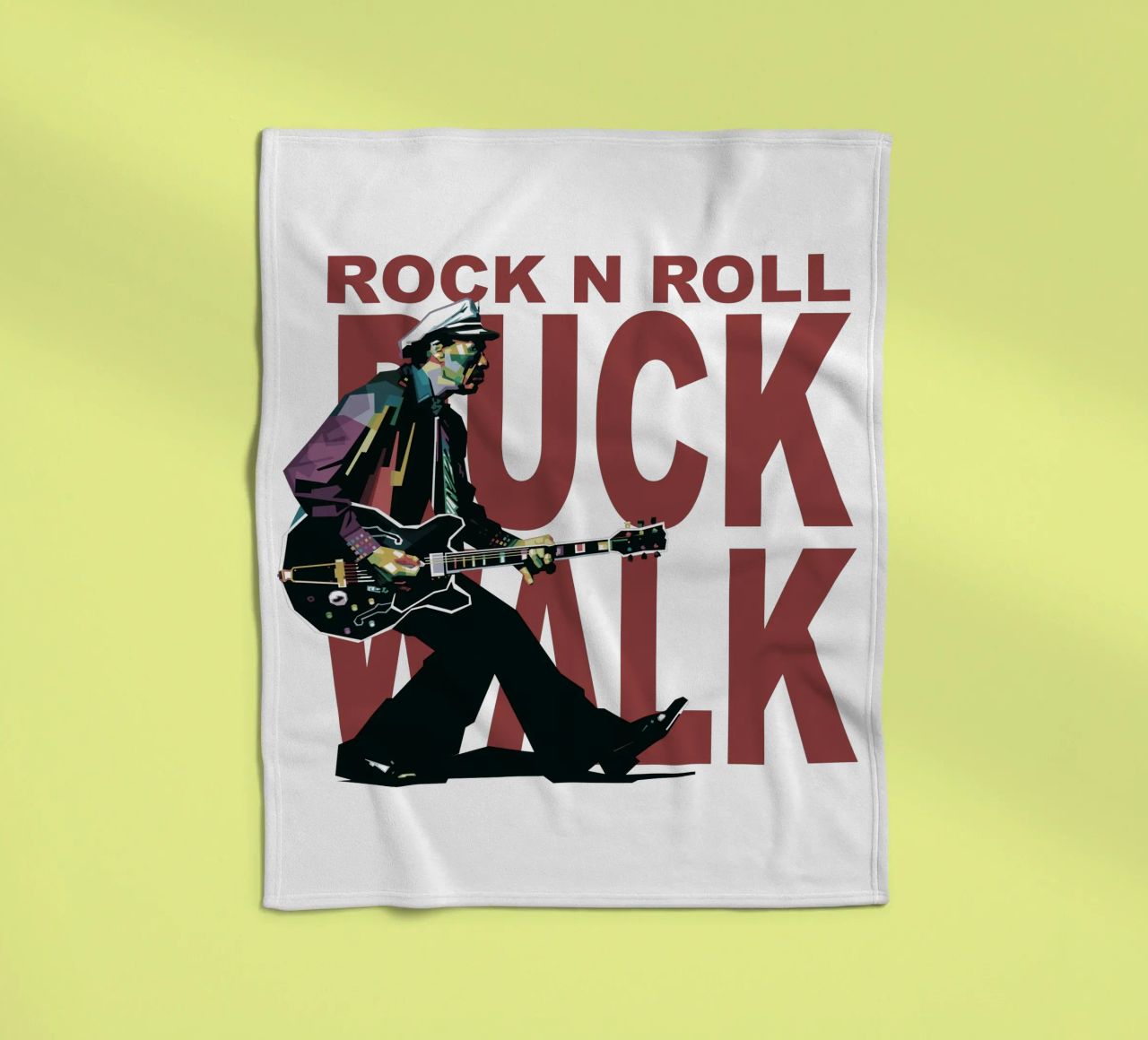 Chuck Berry Duck Walk Fleecedecke von Alkahfsmart