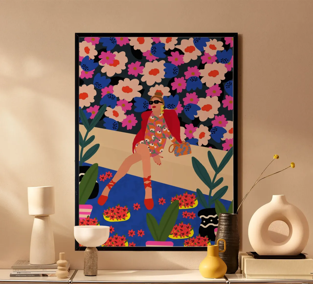 Audace e fiorito poster con telaio in plastica da Pictufy Sun & Spirit