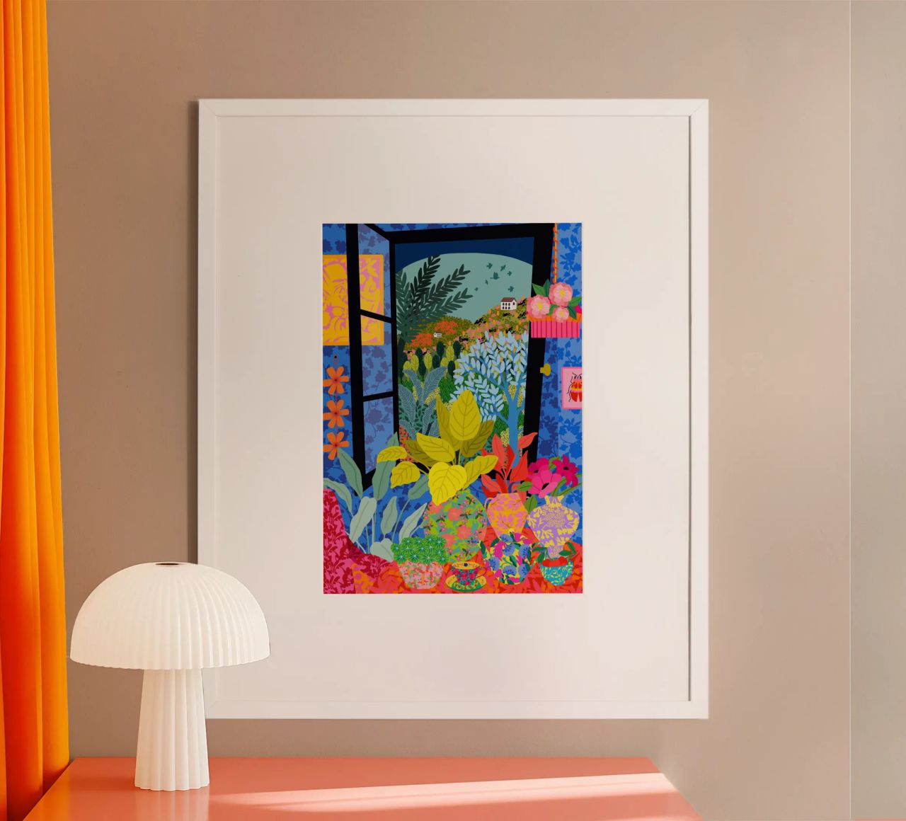 Vue de ma fenêtre poster de Pictufy Sun & Spirit