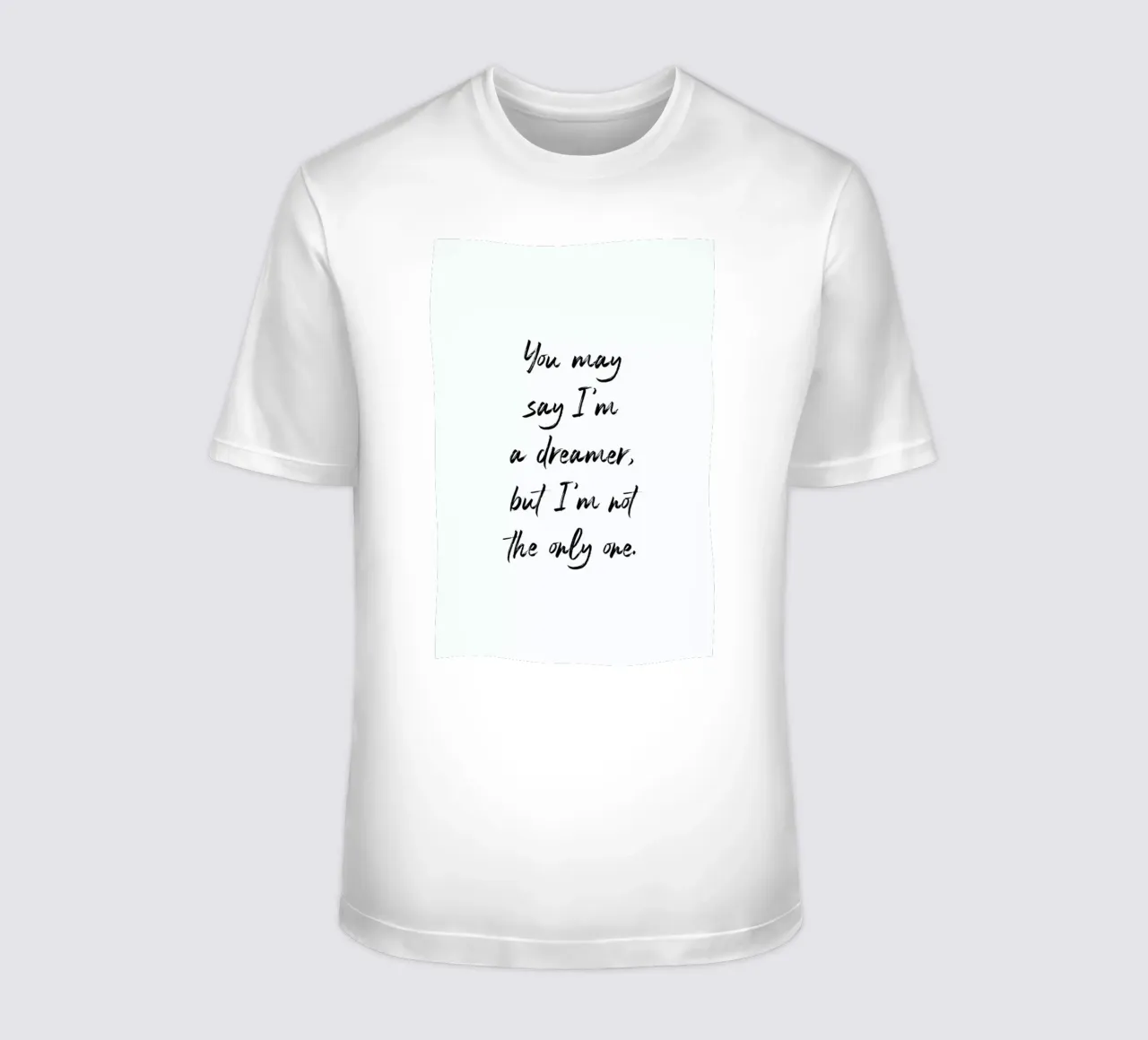 A Dreamer t-shirt da typed