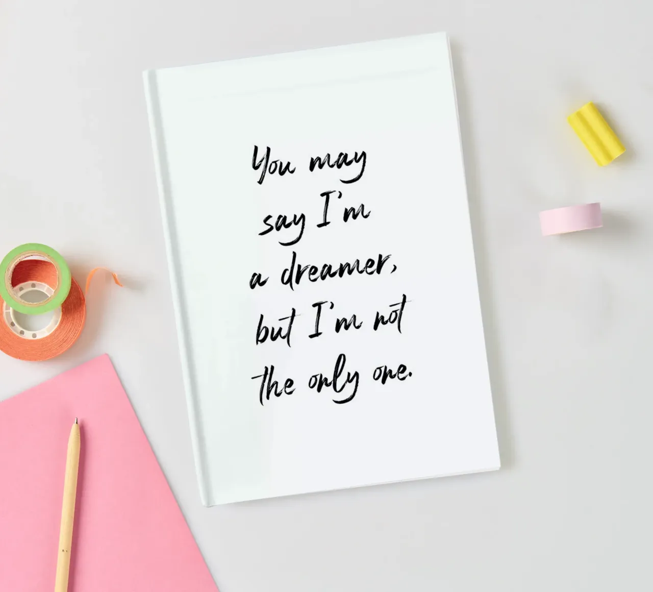 A Dreamer notebook by typed