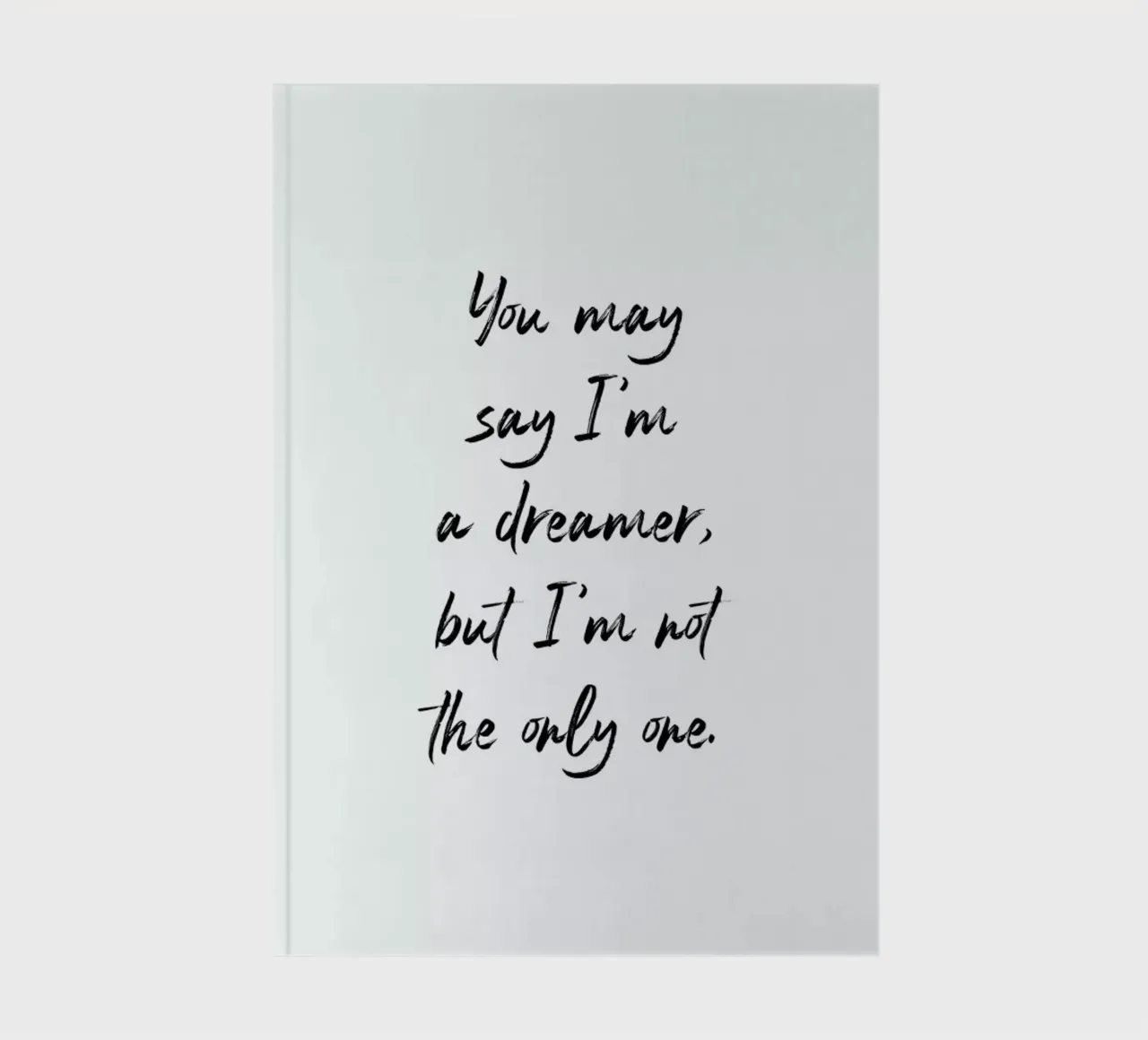 A Dreamer notebook by typed