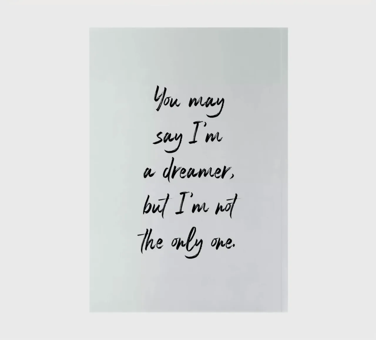 A Dreamer notebook by typed