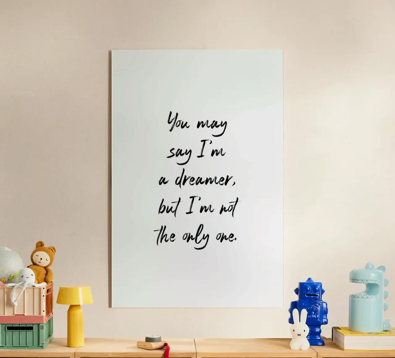 A Dreamer plexiglass da typed
