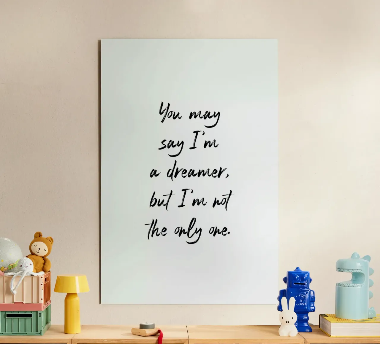 A Dreamer alluminio dibond da typed