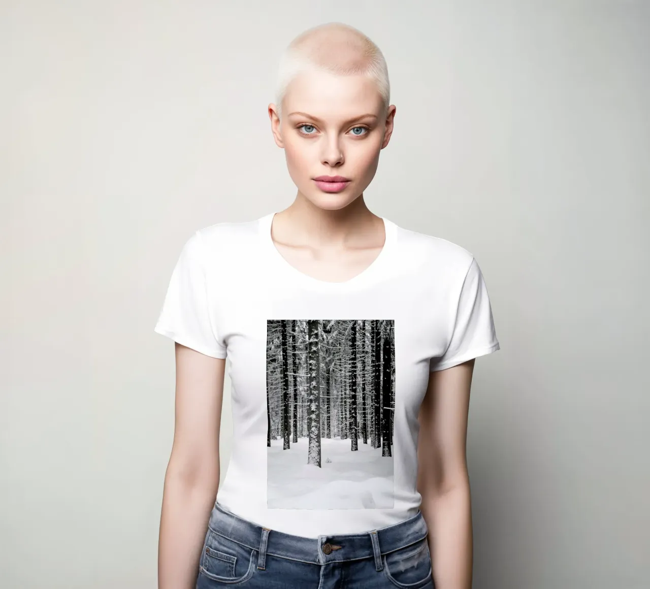 Deep Dark White Forest Frauen T-Shirt von Studio Nahili