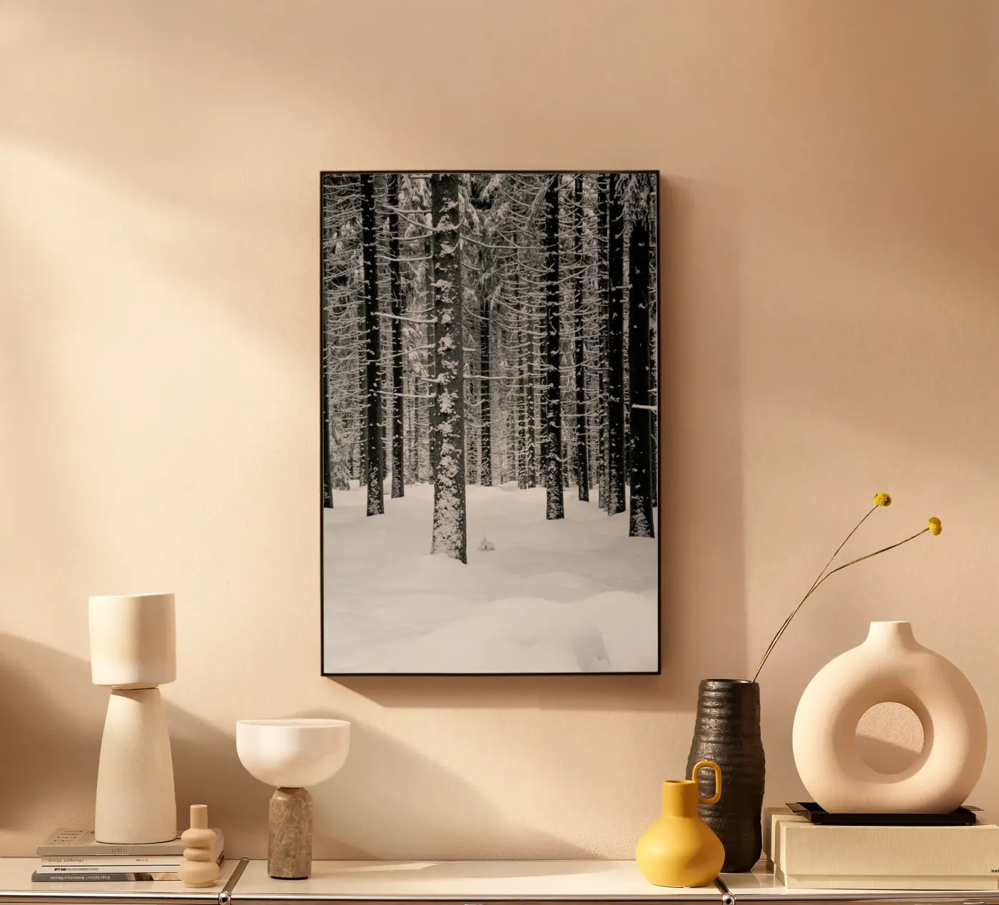 Deep Dark White Forest acrylic glass by Studio Nahili
