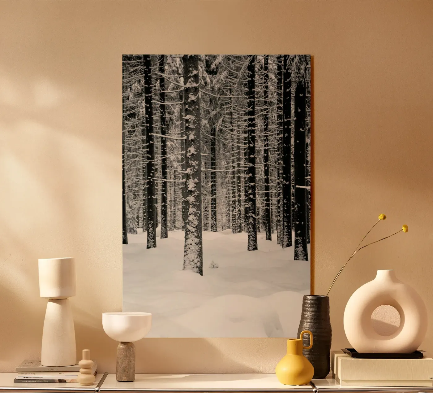 Deep Dark White Forest acrylic glass by Studio Nahili