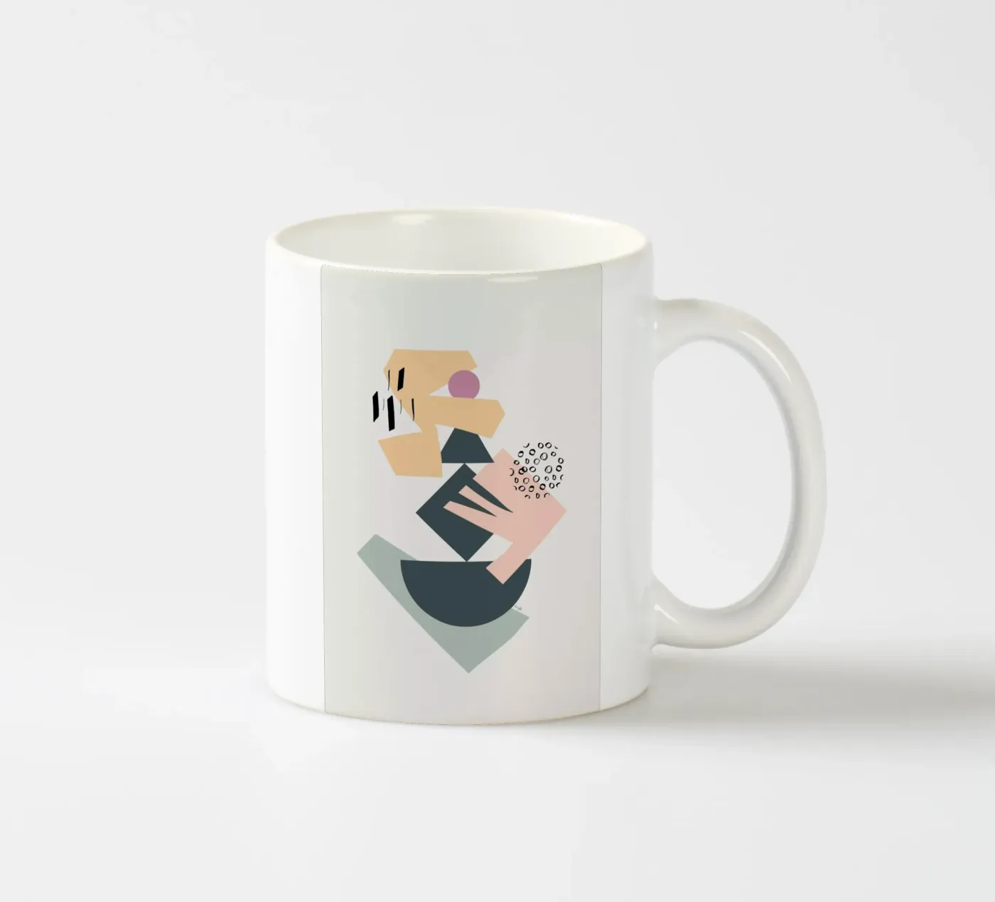 Collage ceramic mug by Linda Gobeta