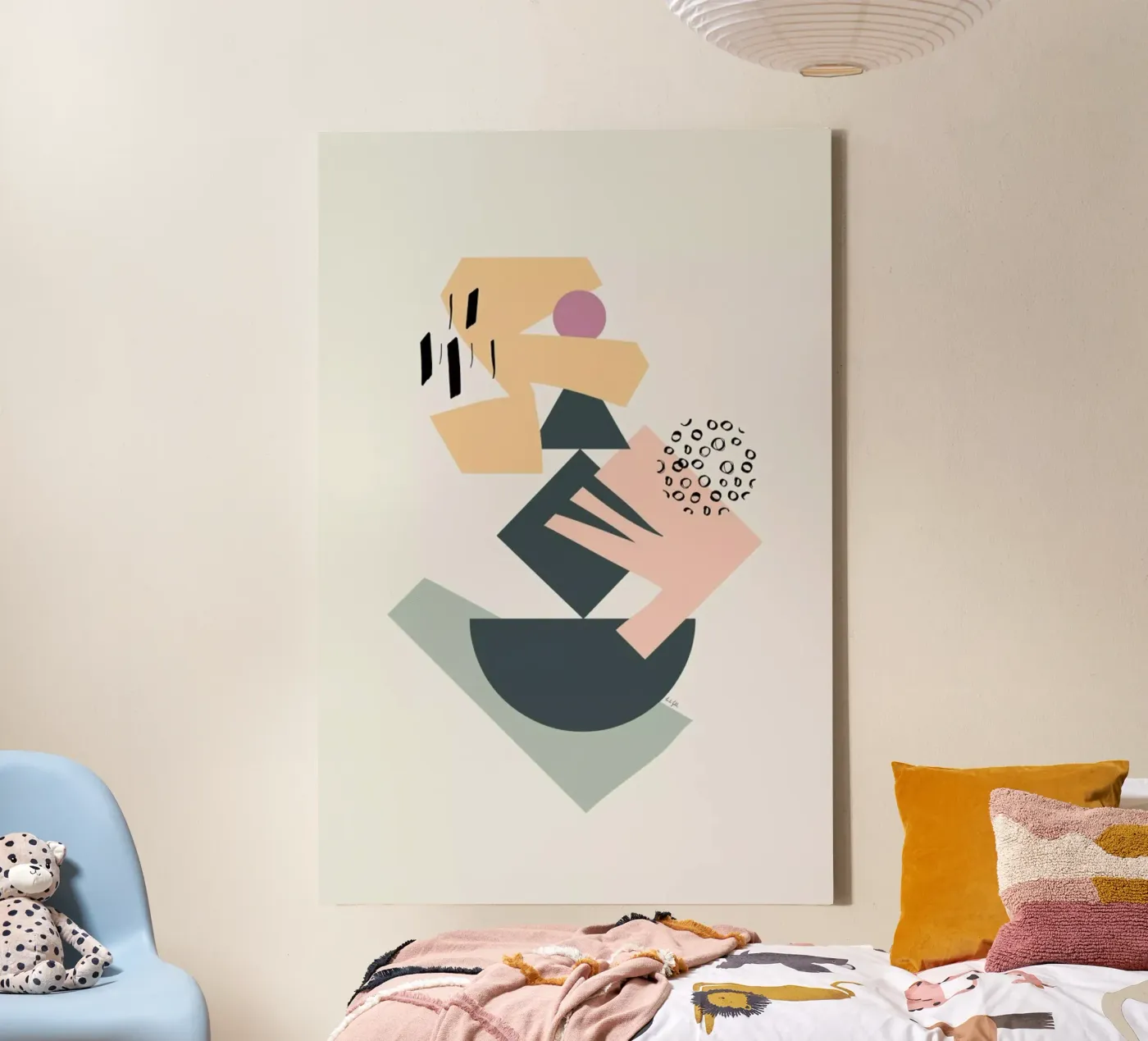 Collage canvas van Linda Gobeta