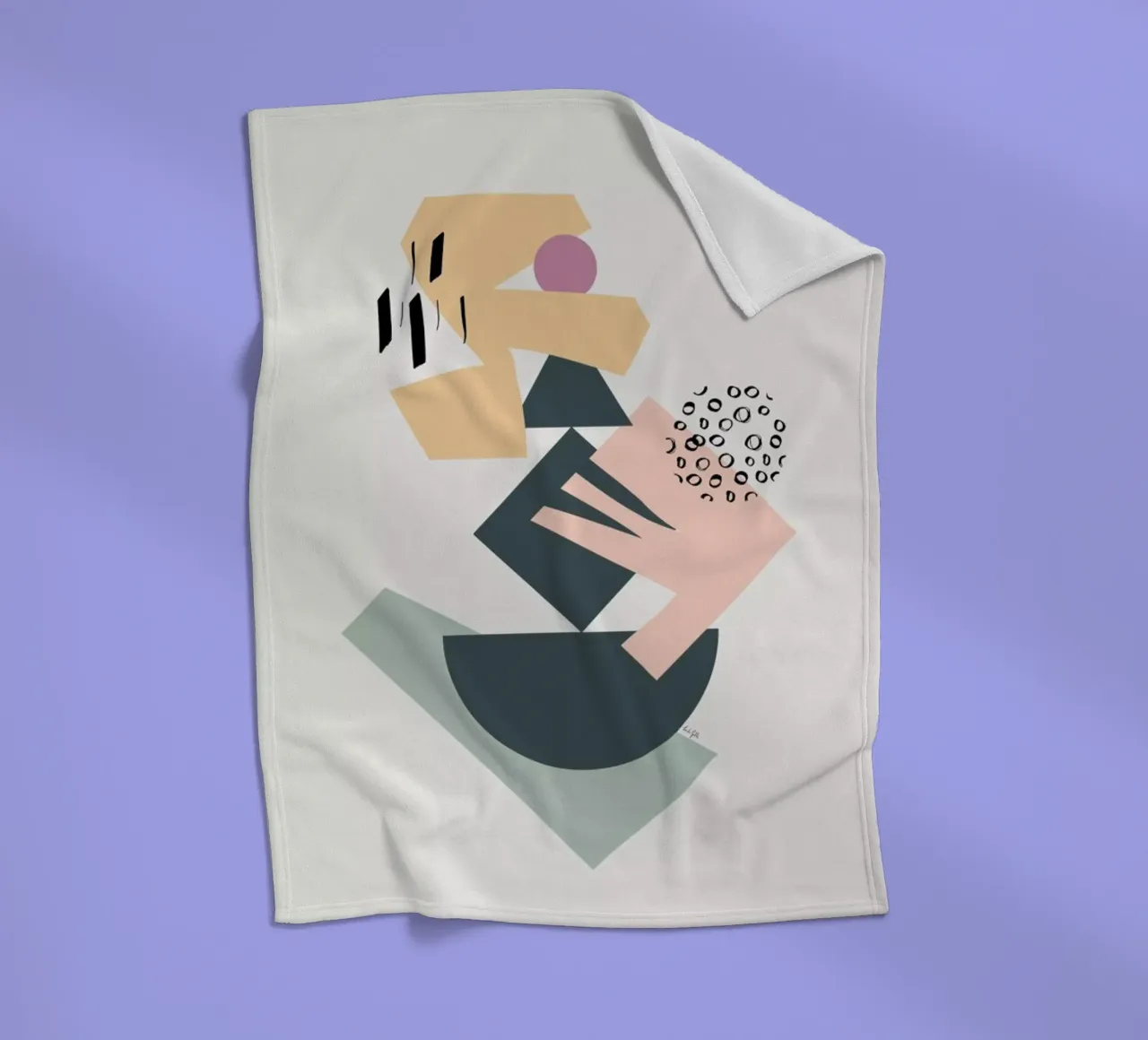 Collage fleecedeken van Linda Gobeta