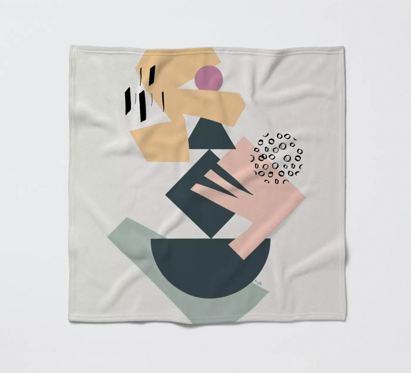 Collage coperta in pile da Linda Gobeta