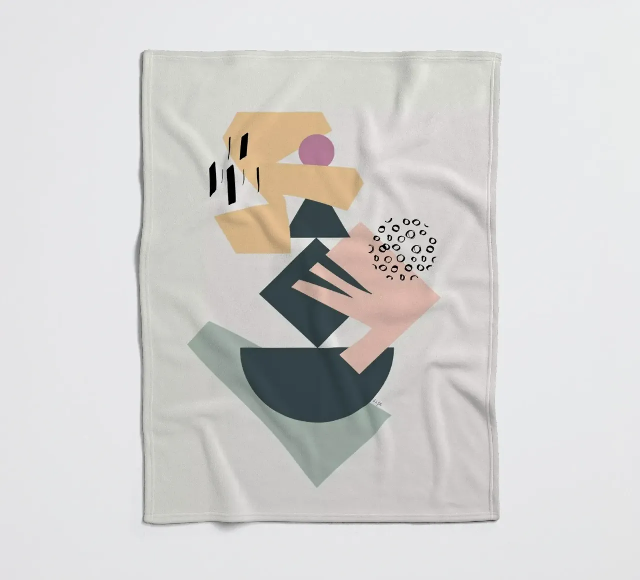 Collage fleece blanket by Linda Gobeta