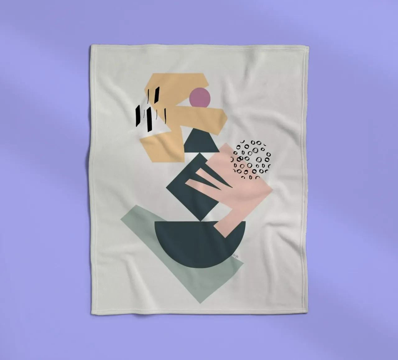 Collage fleecedeken van Linda Gobeta