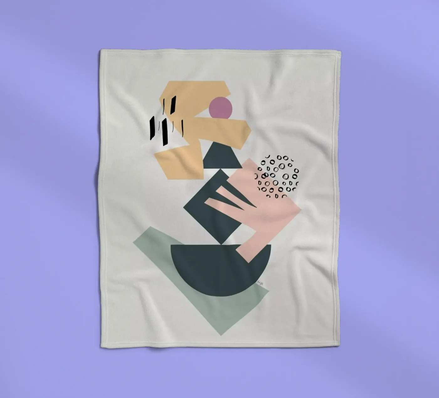 Collage coperta in pile da Linda Gobeta