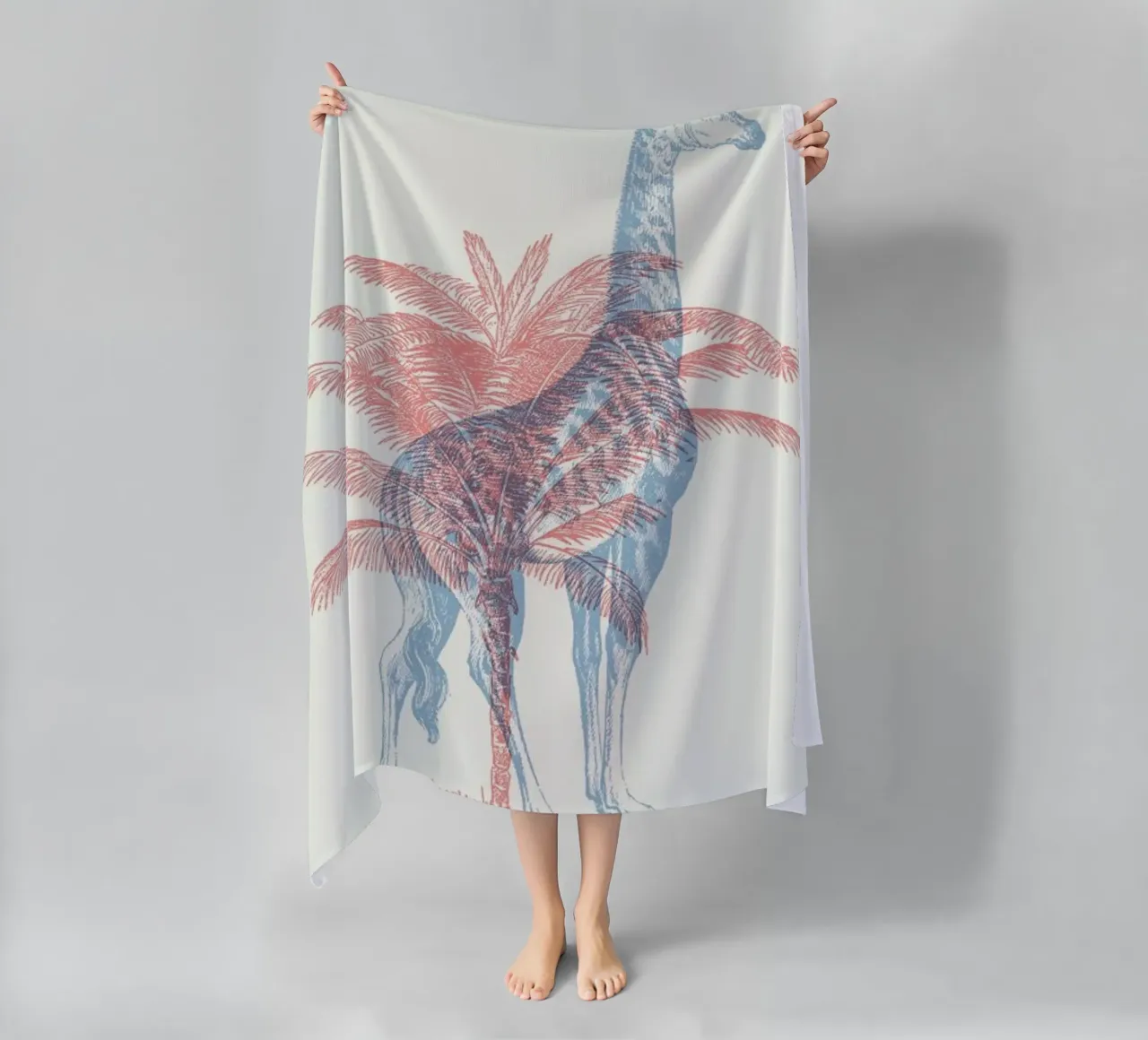 Giraffe beach towel by Florent Bodart