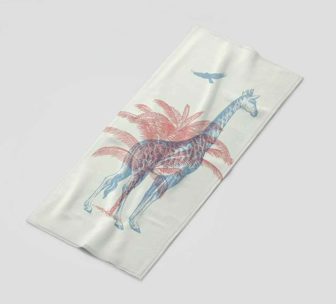 Giraffe beach towel by Florent Bodart