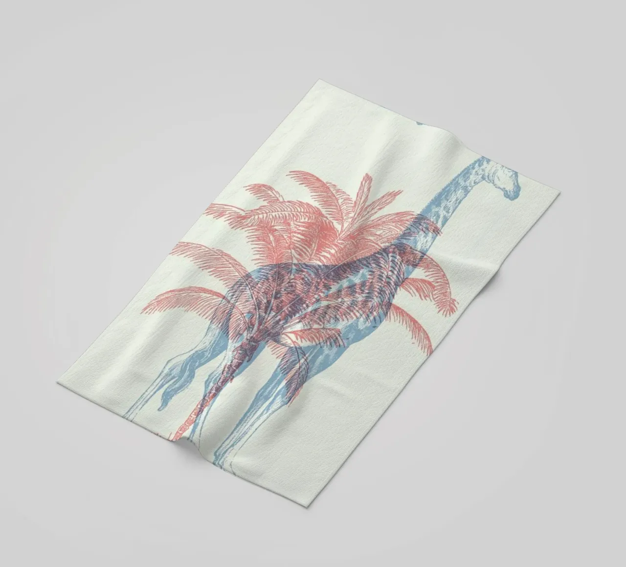 Giraffe beach towel by Florent Bodart