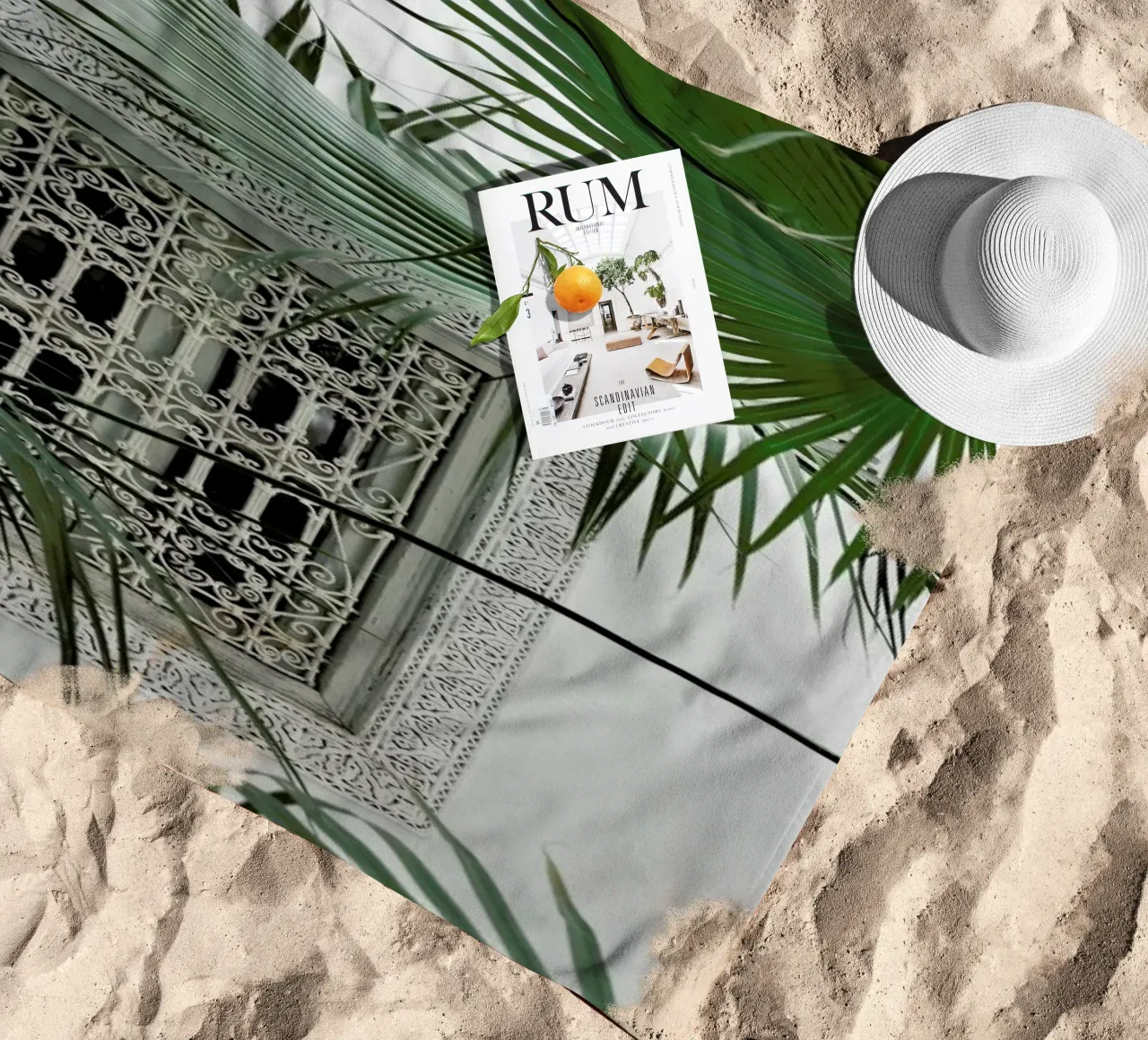 Orient Garden Dreams beach towel by Studio Nahili