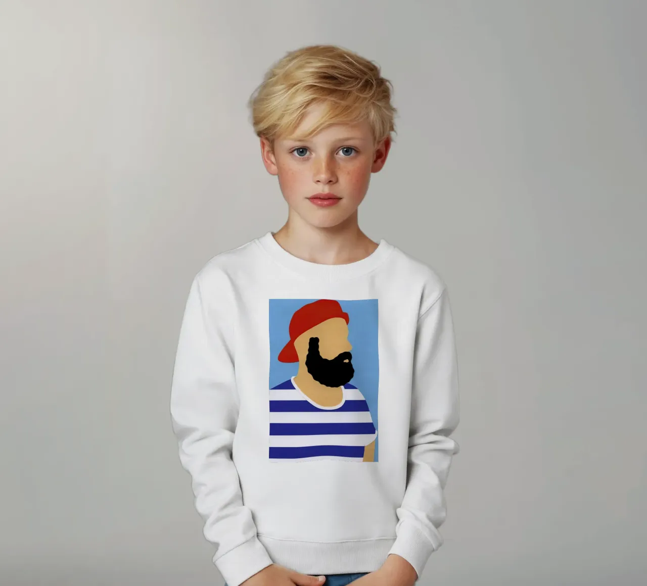 Rosi Feist Selfportrait kids sweatshirt by Rosi Feist