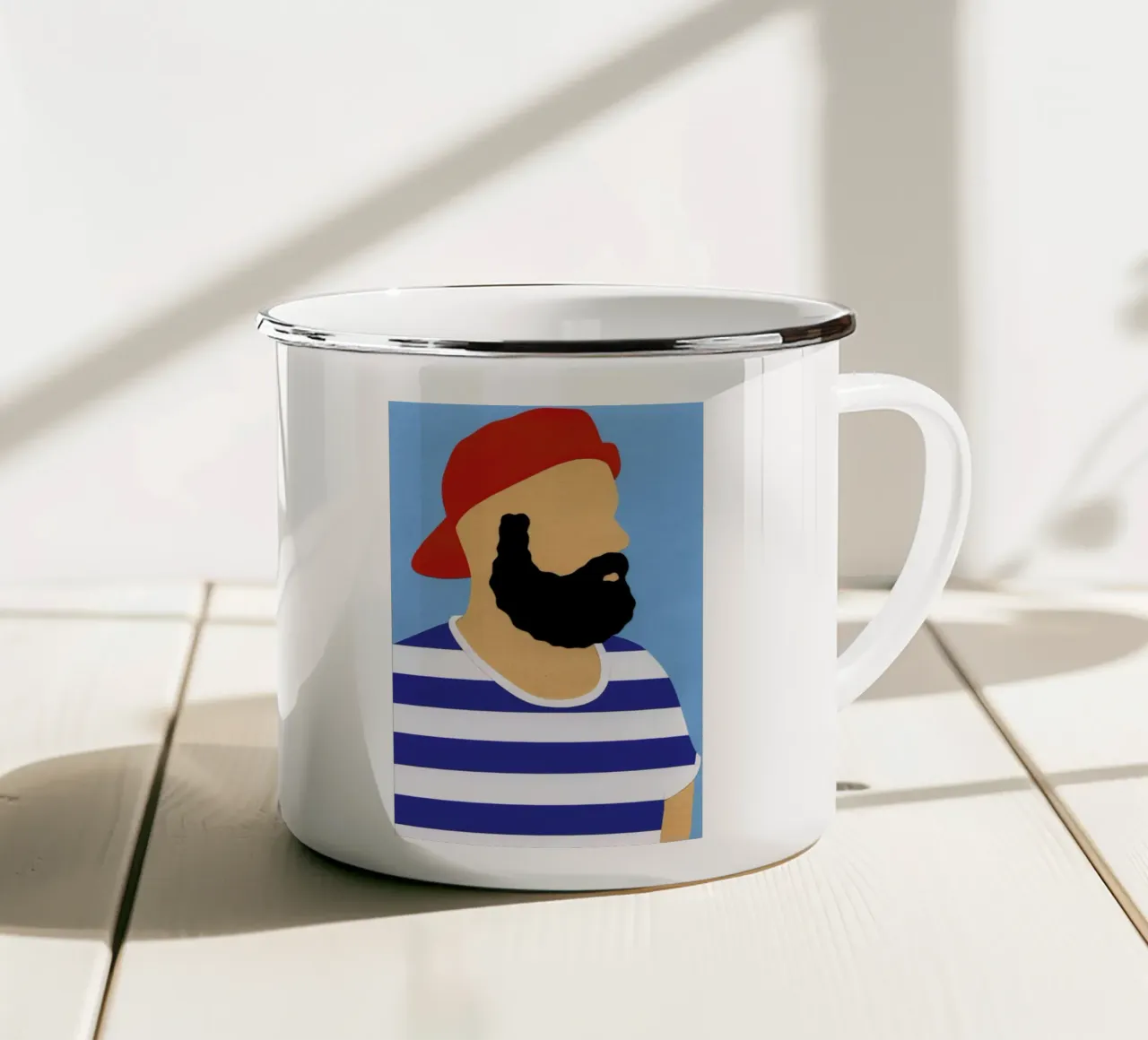 Rosi Feist Selfportrait tazza in smalto da Rosi Feist