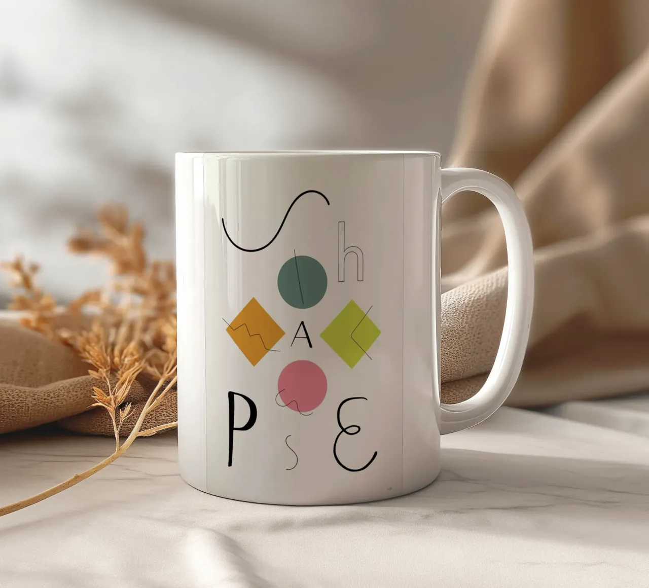 Shapes tazza in ceramica da Linda Gobeta
