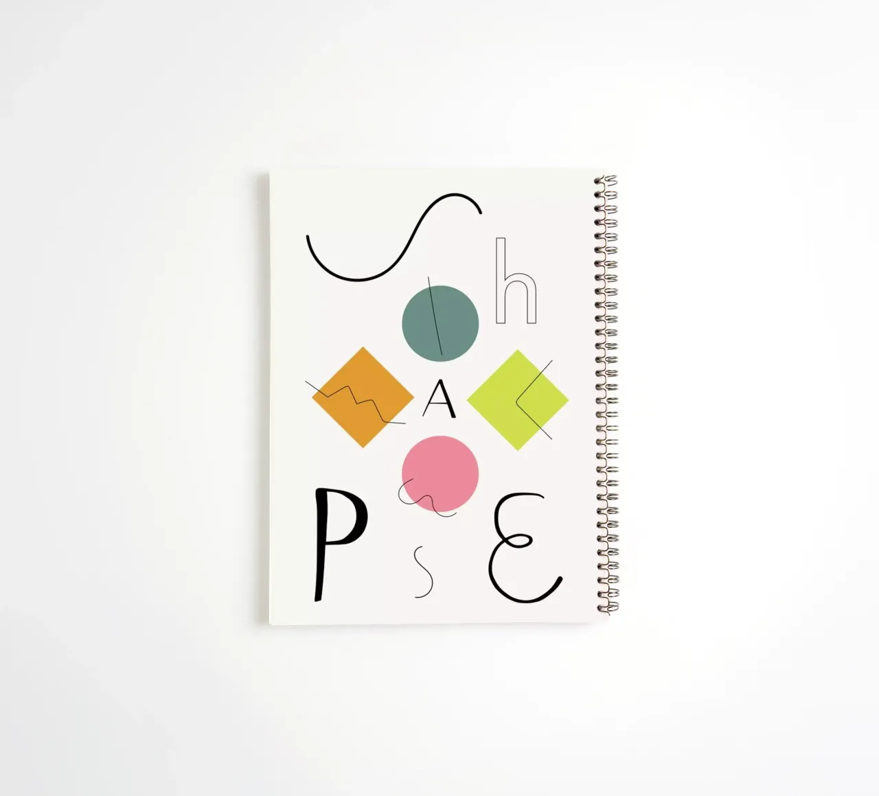 Shapes spiral notebook by Linda Gobeta