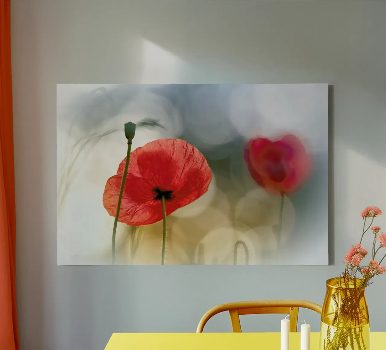 Morning Poppies - Steve Moore tela con Cornice a cassetta da Pictufy