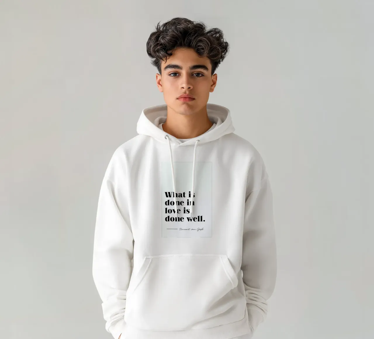 Done in Love felpa con cappuccio da typed