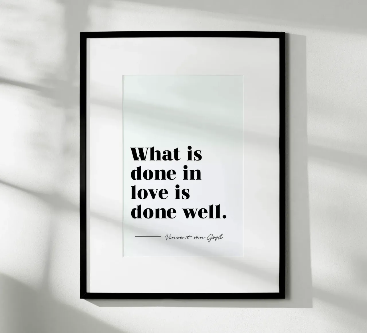 Done in Love poster con telaio in alluminio da typed