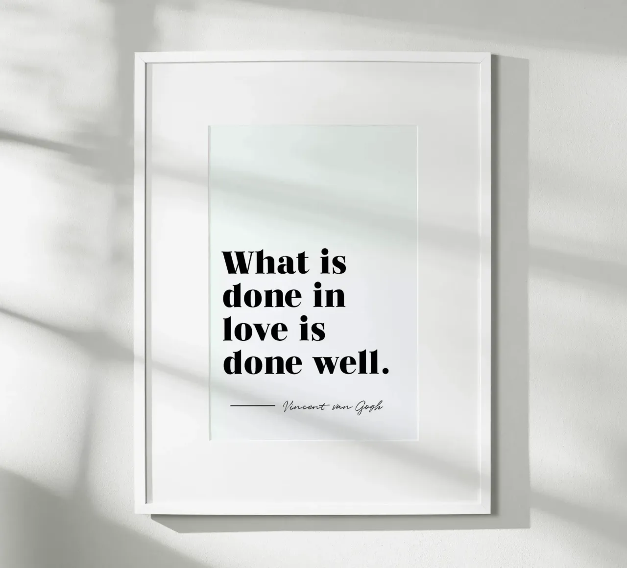 Done in Love poster con telaio in alluminio da typed