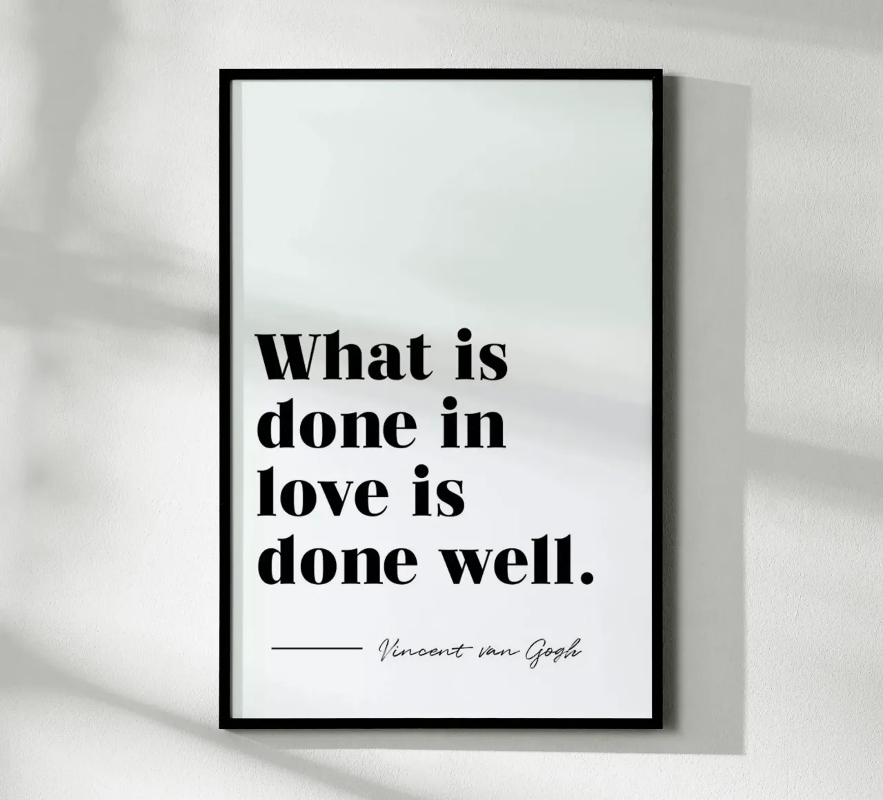 Done in Love poster con telaio in alluminio da typed