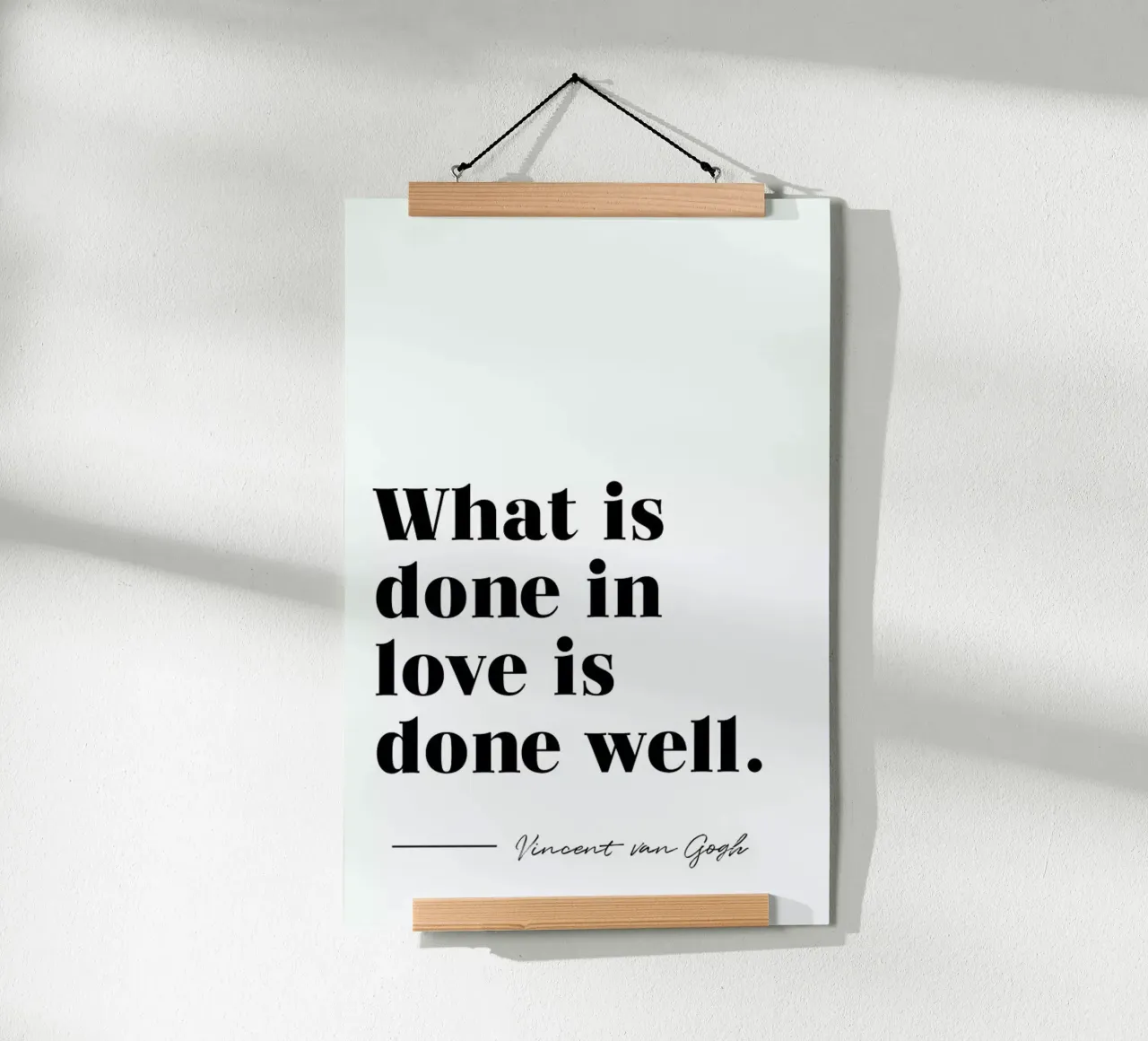 Done in Love poster con telaio in alluminio da typed