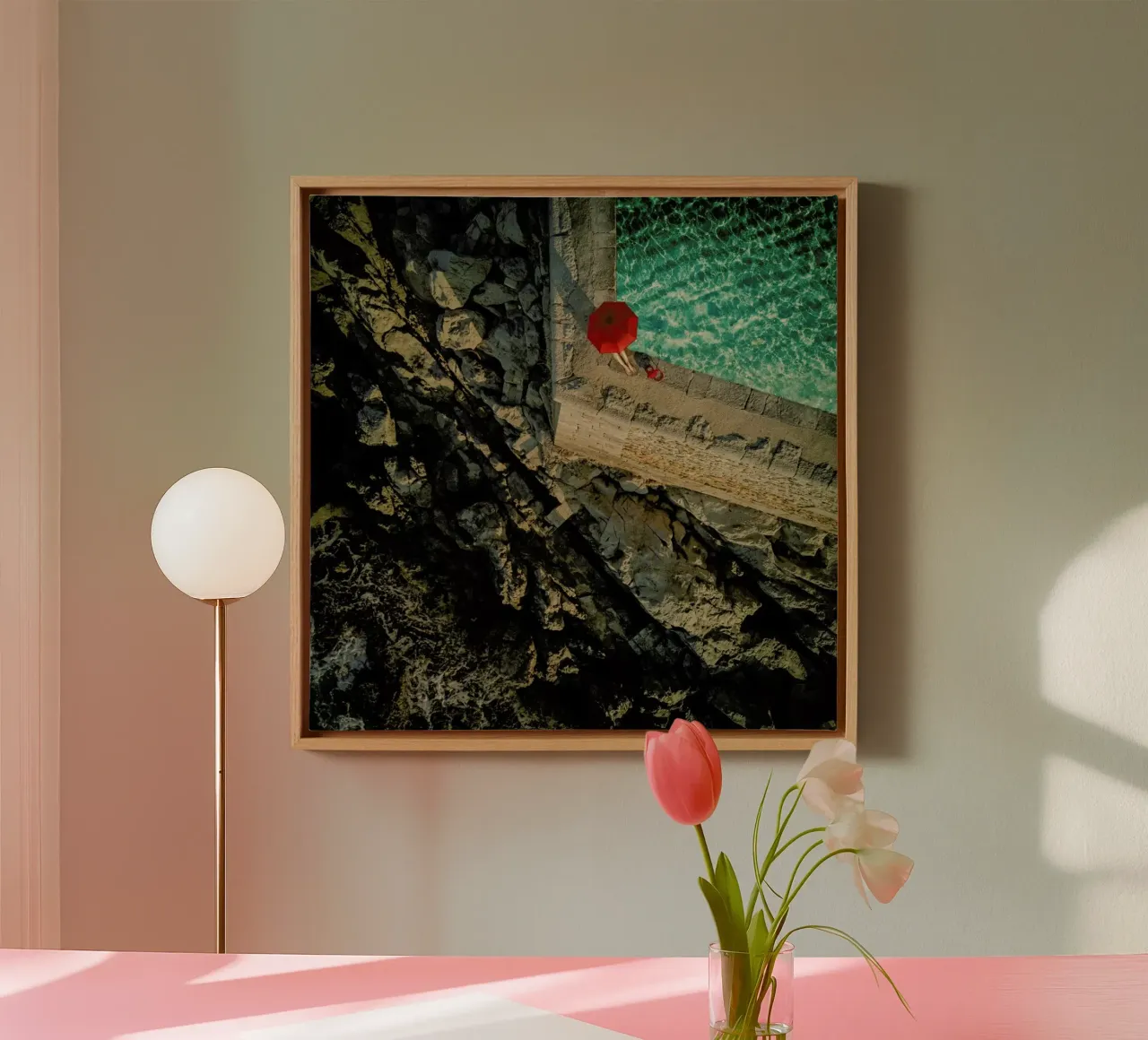 Naar de andere kant canvas met Baklijst van Ambra