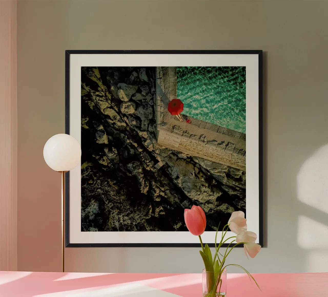 Verso l'altro lato poster con telaio in legno da Ambra
