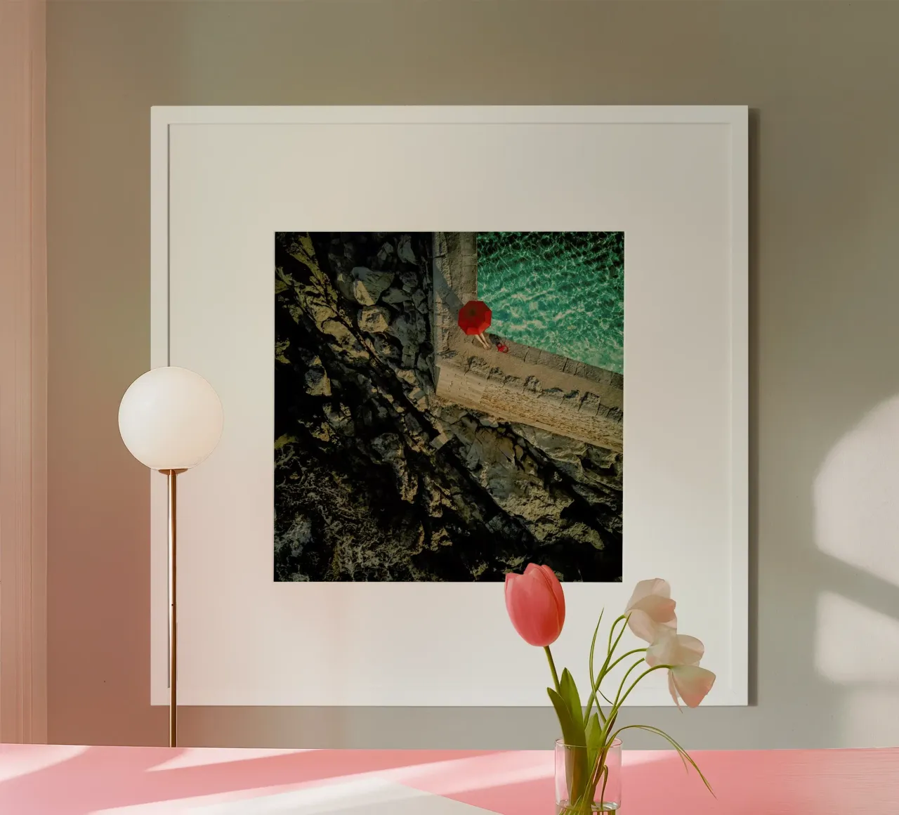 Verso l'altro lato poster con telaio in legno da Ambra