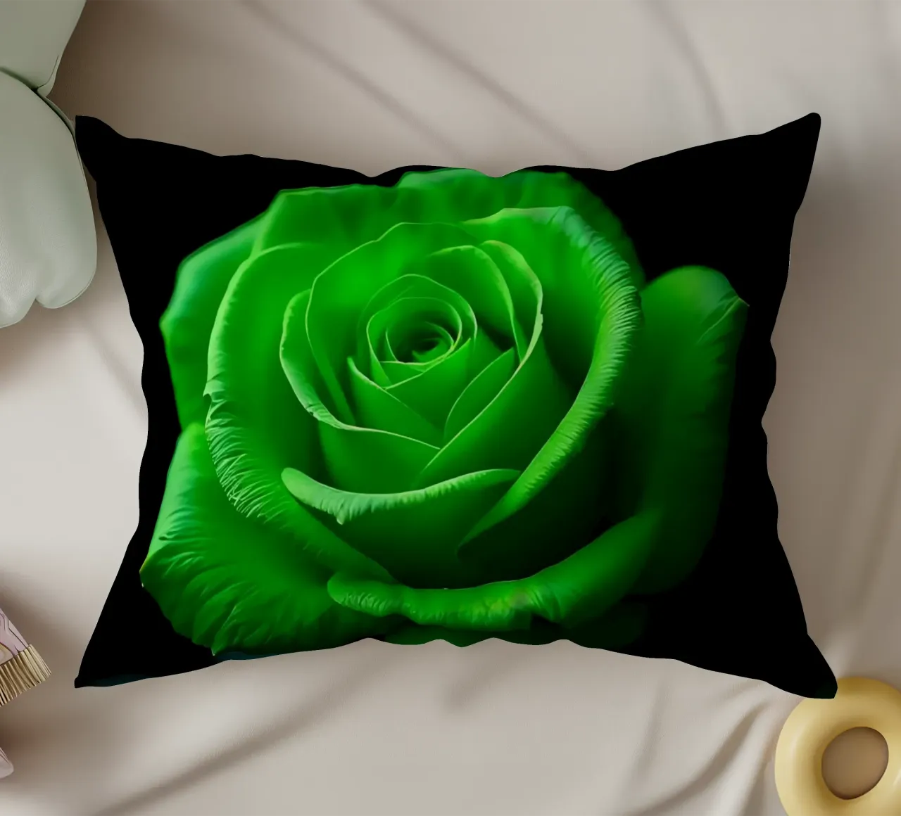 Rosa_verde_03 cuscino da Farb- und Blütenzauber by LK