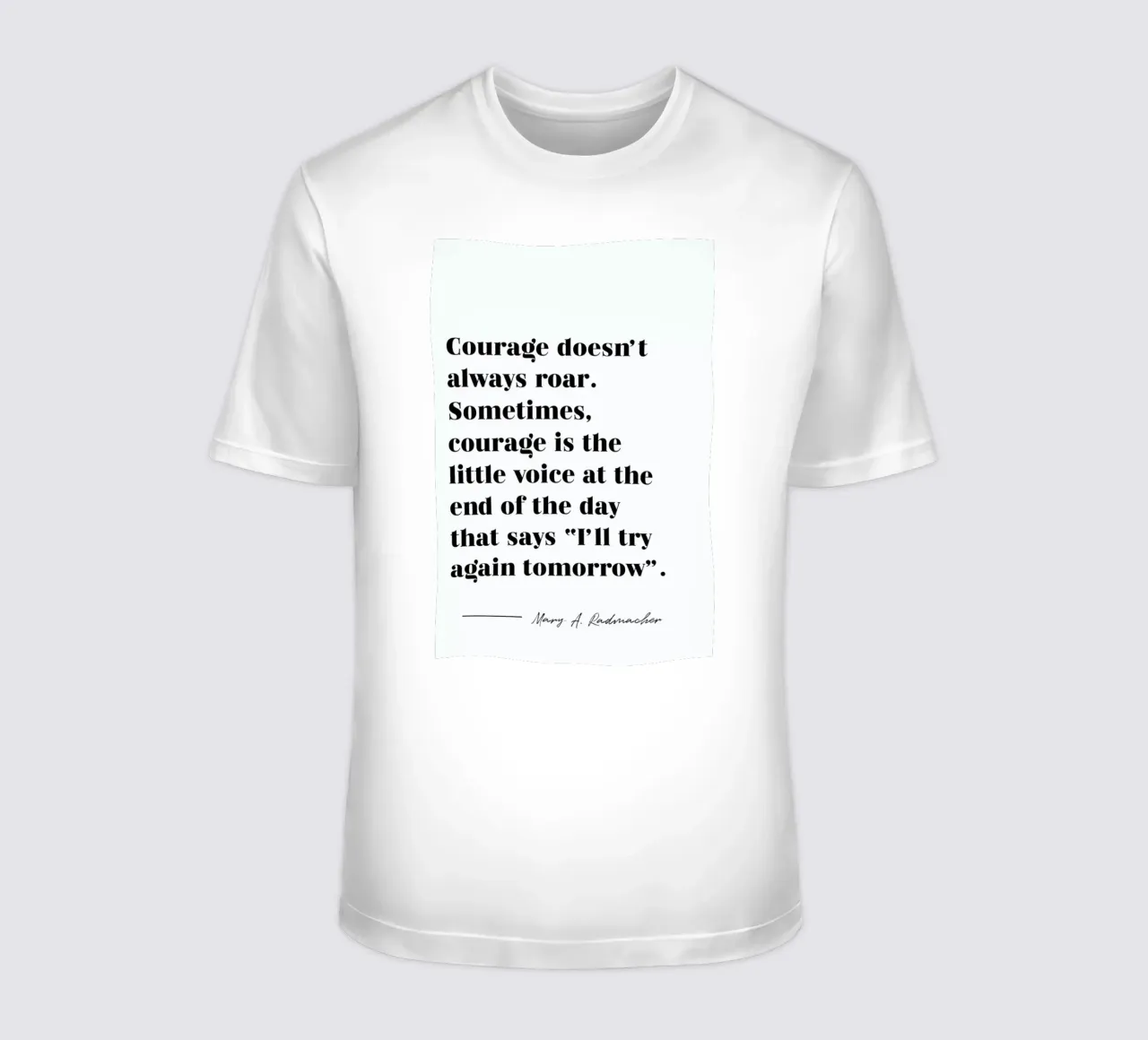 Courage t-shirt da typed