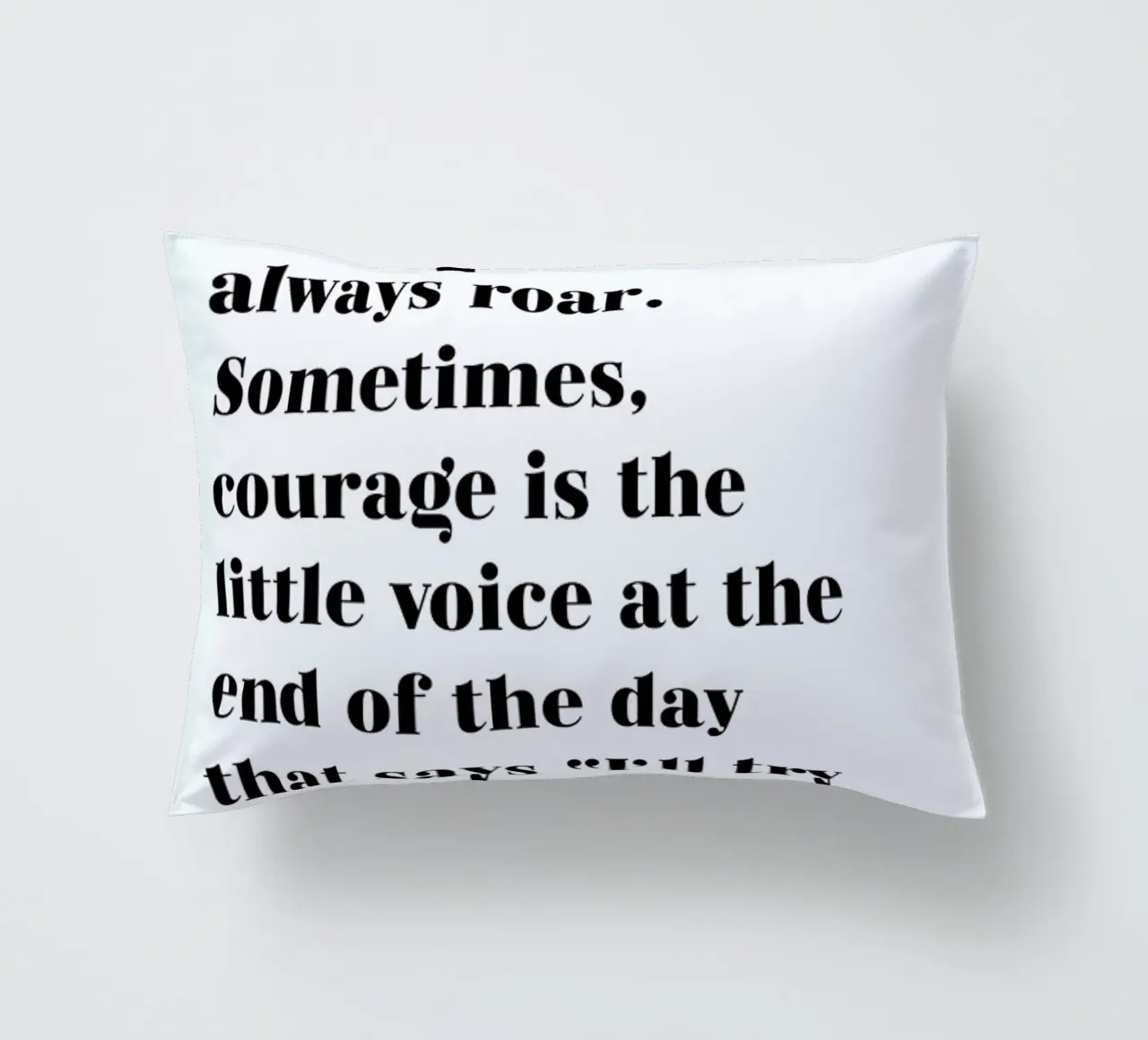 Courage cuscino da typed