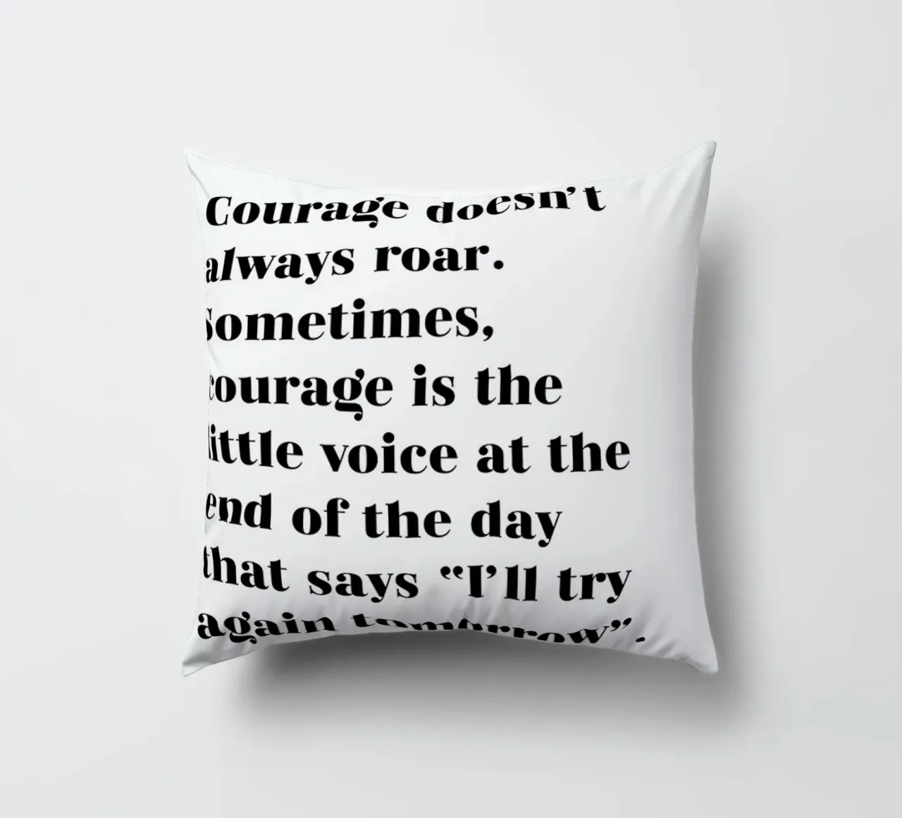 Courage cuscino da typed