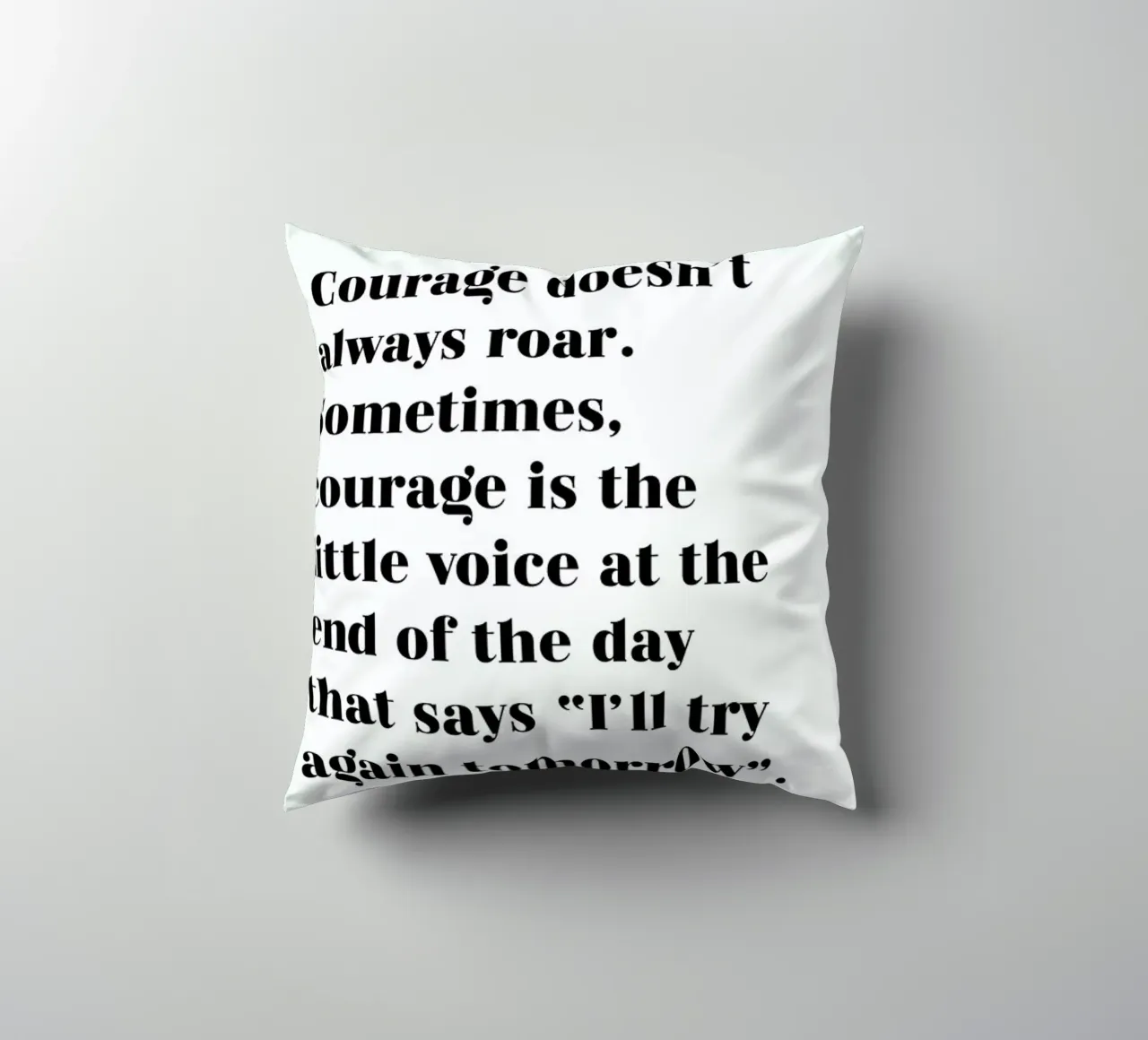 Courage cuscino da typed