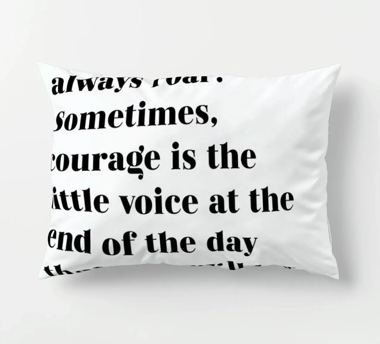 Courage cuscino da typed