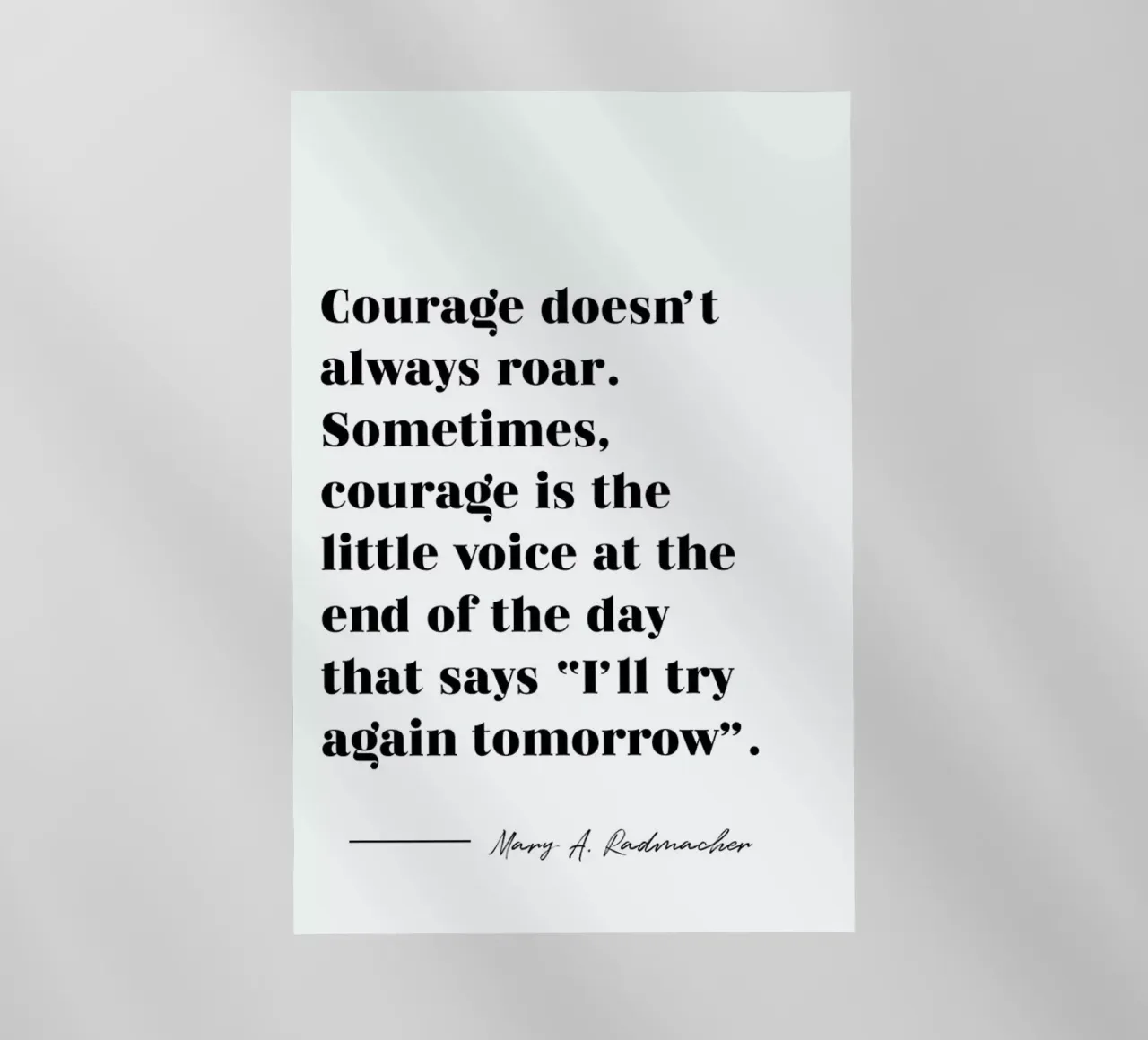 Courage pellicola backlit da typed