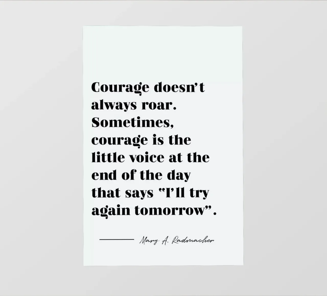 Courage pellicola backlit da typed