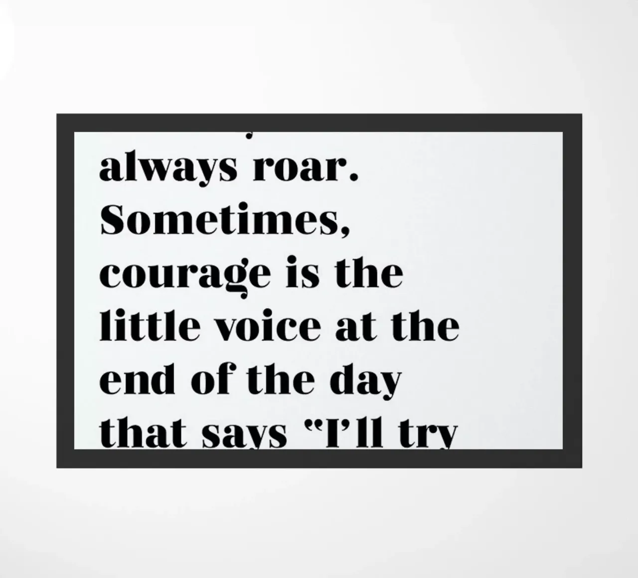 Courage zerbino da typed