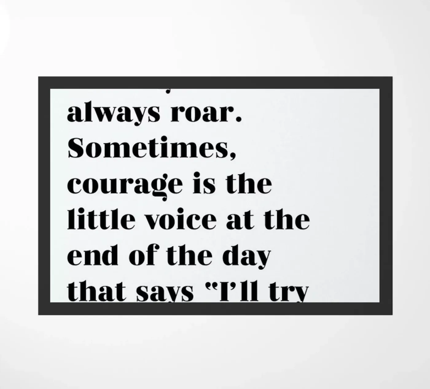 Courage zerbino da typed